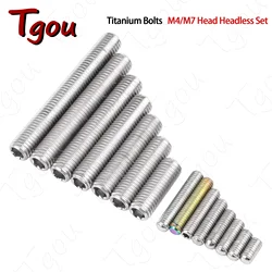 Tgou Titanium M4/M7 Socket Head Headless Set Screw for Bicycle Motorcycle Fasteners