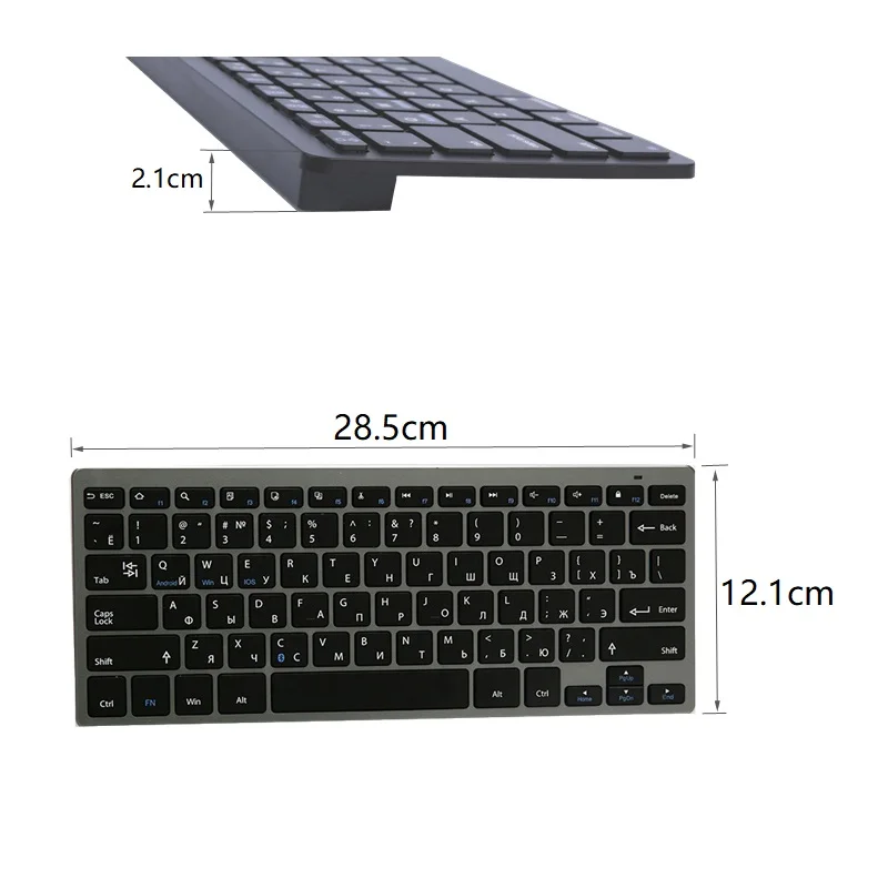 Spanish Bluetooth Keyboard Ultra Thin Portable Mini Wireless Keyboard for Laptop PC Mac Tablet iPad Phone Android iOS Windows