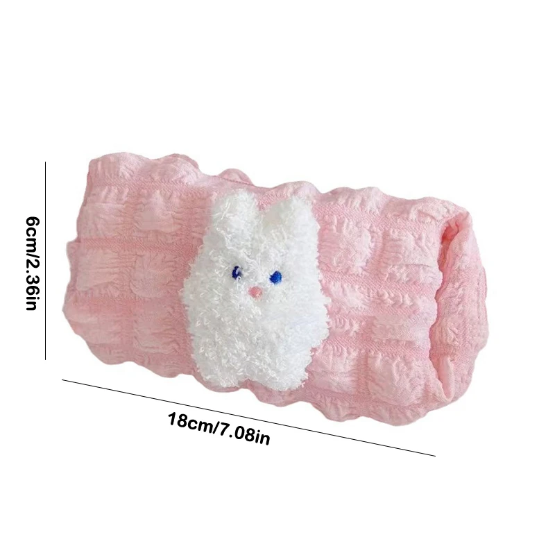 Kawaii Cute Cartoon Rabbit Plush Pencil Case Creative Lovely Bunny Hairy Pen Bag For Kids Gift School Stationery