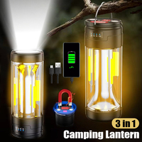 Retro Camping Lantern Rechargeable Flashlight Power Bank Outdoor Hanging Tent Lamp Waterproof Emergency Light for Fishing Hiking