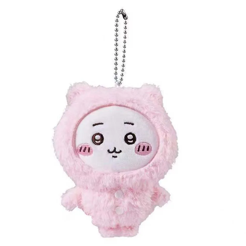 1-6pcs Cute Plush Cartoon Squeak Doll Keychains Pendant Girl Heart Backpack Pendant Super Cute Keyring Jewelry Gifts