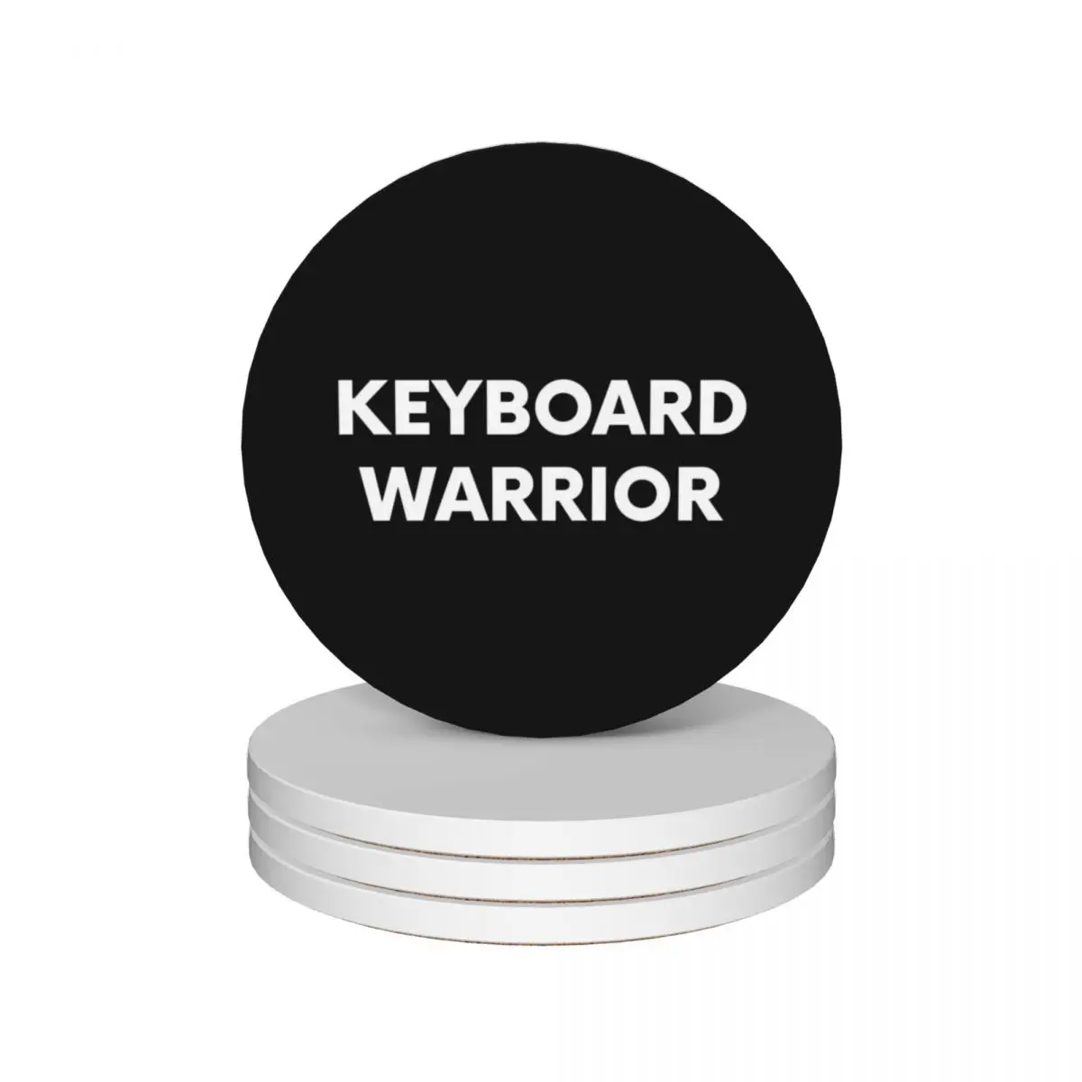 

Keyboard Warrior Ceramic Coasters (Set of 4) funny table decoration and accessories drink set Coasters