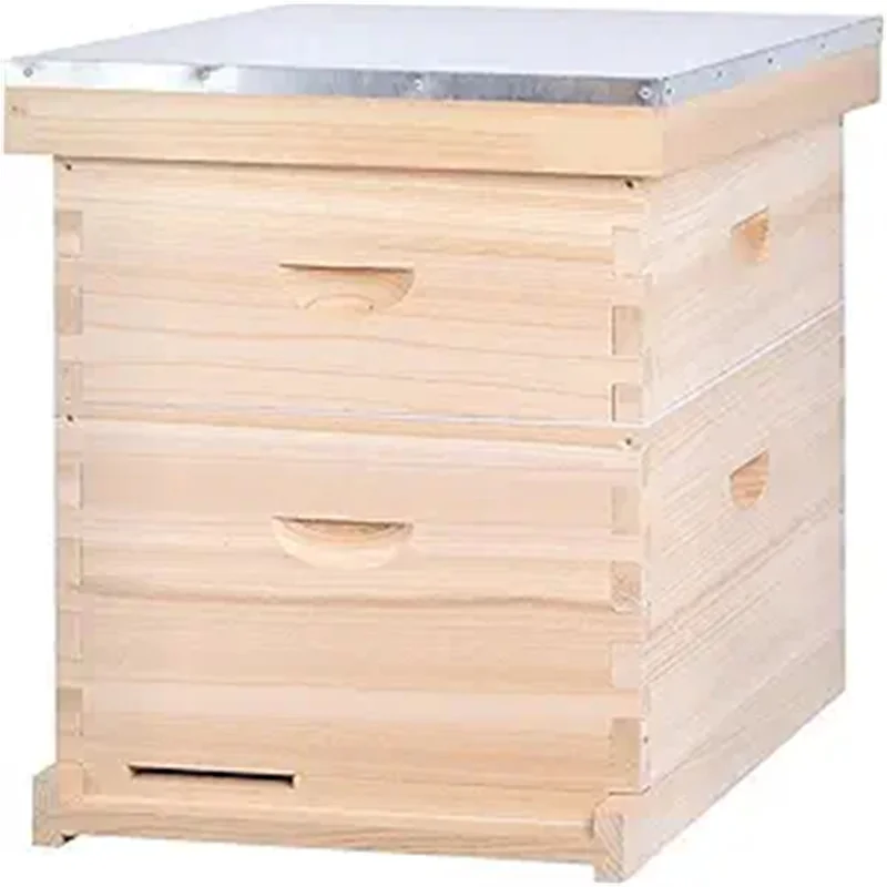 

Entry Kit Bee Box Frame Beeswax Coated Foundation Beekeeper Honeycomb