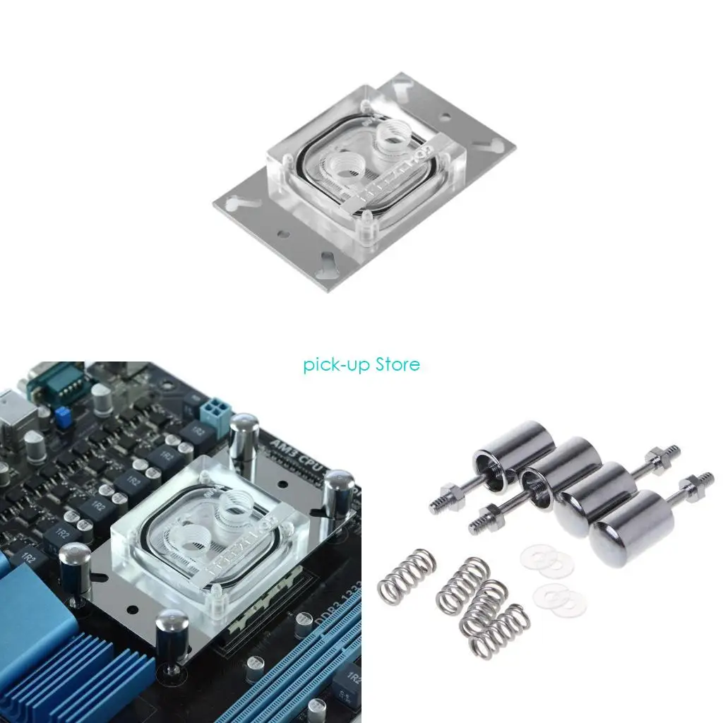 

Q5WA CPU Water Cooling Block with LED Light for AMD Back Plate For AMD AM3 AM3+