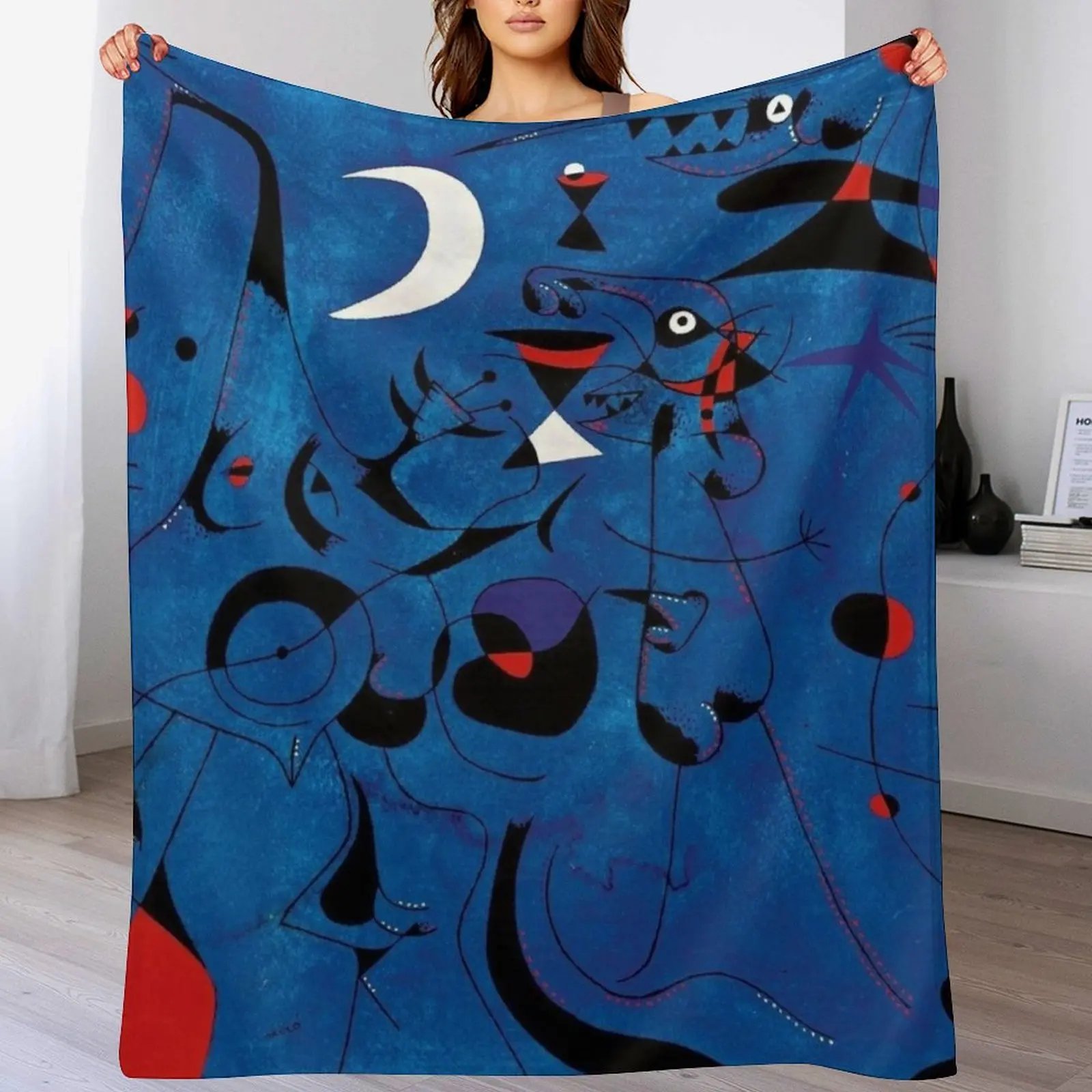 

Joan Miró Throw Blanket heavy to sleep Flannel Fabric Flannels Fashion Sofas Blankets