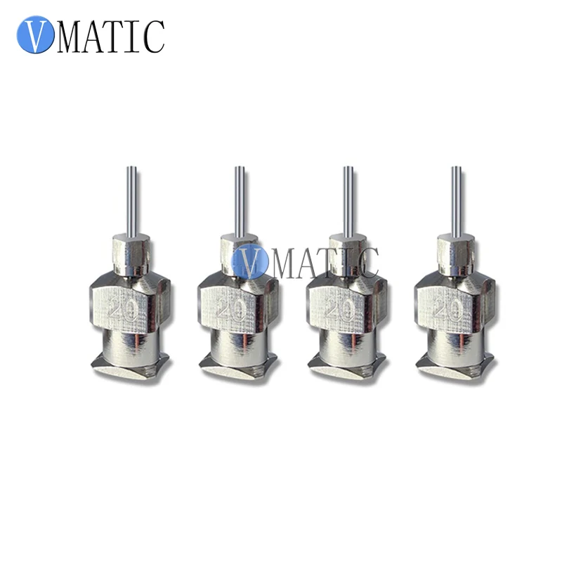 Free Shipping 12Pcs High Precision All Metal Tips 20G 1/4 Inch Tube Length Blunt Stainless Steel Syringe Needle Tips