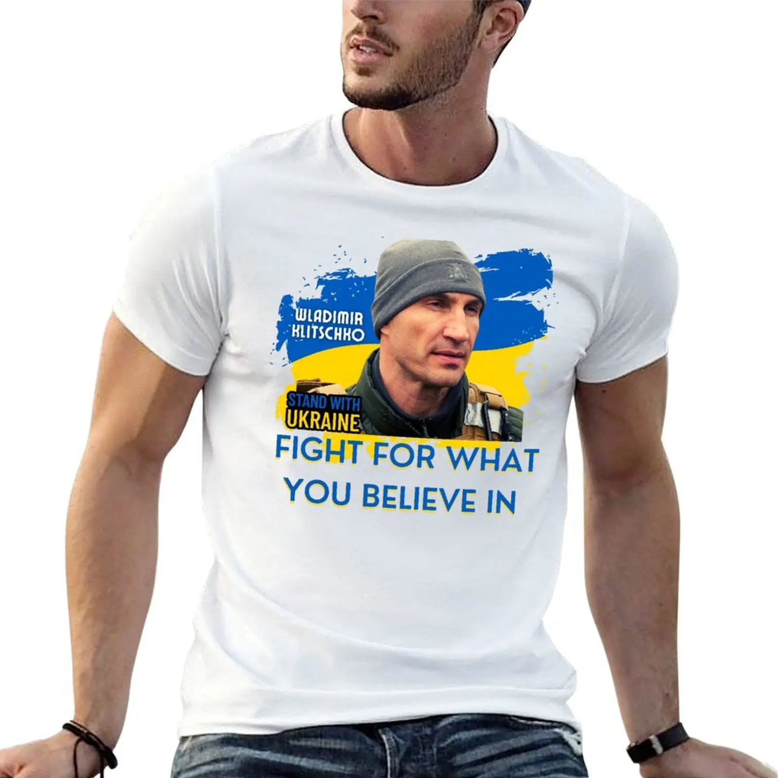 wladimir klitschko essential t shirt wladimir klitschko ukraine fight for what you believe sticker T-Shirt