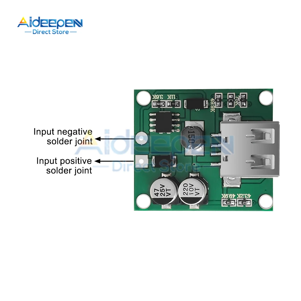 5V-20V to 5V 2A Solar Panel Power Bank USB Charger Regulator For Solar Cell Panel Fold Cover/ Phone Charging Power Supply Module