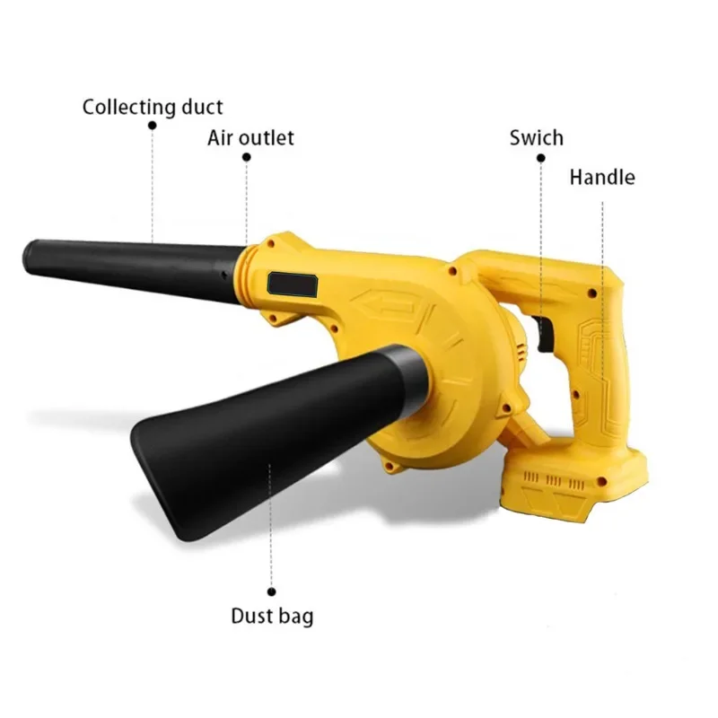 2 in 1 Cordless Air Blower & Vacuum Cleaner Electric Dust Computer Collector Leaf Duster Power Tools For Dewalt 18V 20V Battery