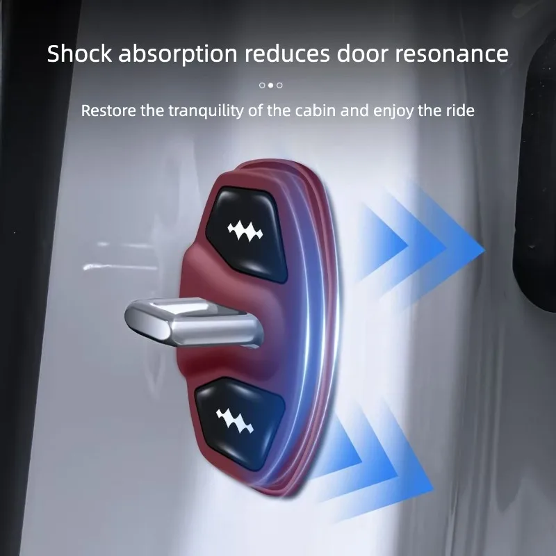 For BYD Equation Leopard 5 Leopard 8 Door Lock Buckle Protective Cover Car Door Closing Shock Silicone Pad Modify Accessories
