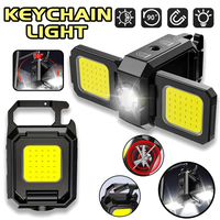 USB Rechargeable LED COB Work Lights Mini LED Handheld Flashlights Waterproof Keychain Emergency Lantern For Outdoor Camping