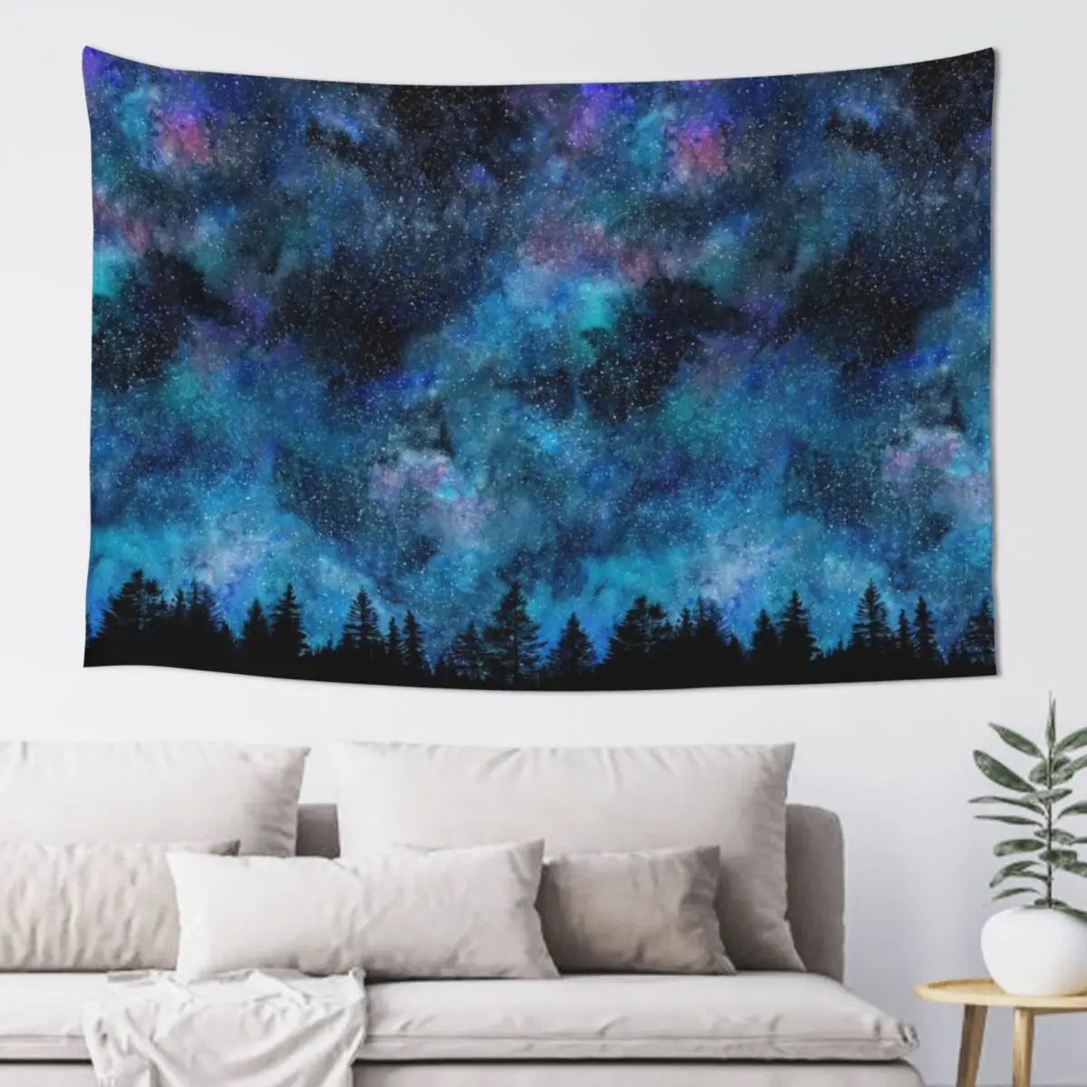 

Star Night in the forest Tapestry Wall Coverings Kawaii Room Decor Decorative Wall Wall Hanging Tapestry