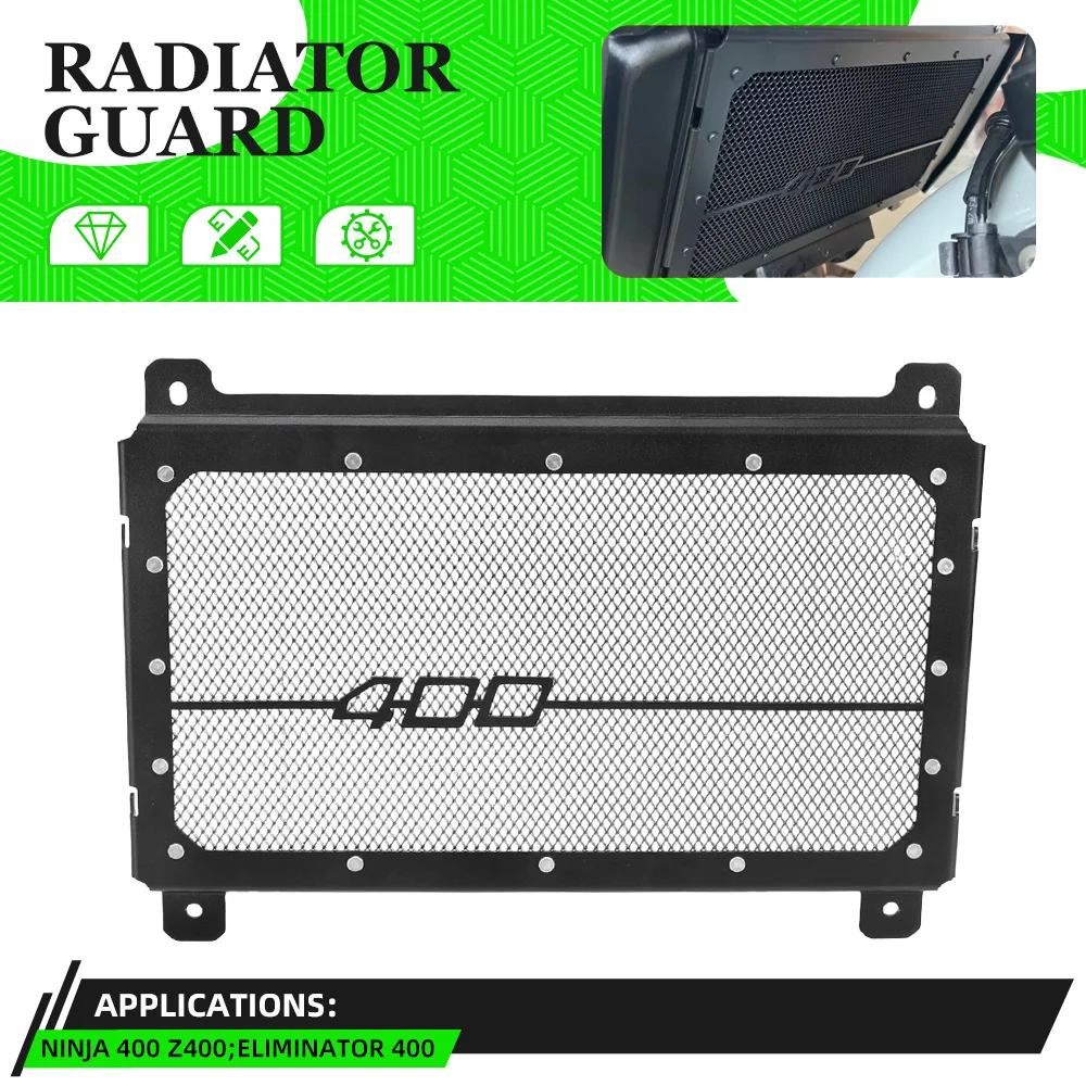 

For Kawasaki NINJA400 Z400 Ninja Eliminator 400 2018 2019 2020 2021 2022 2023 Motorcycle Radiator Grill Guard Cover Protector