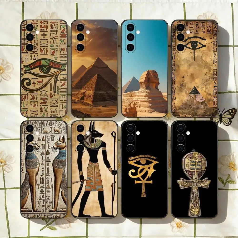 A-Art Ancient E-Egypt Phone Case For Samsung Galaxy A73,A72,A71,A70,A53,A52,A51,Others Soft Black Cover