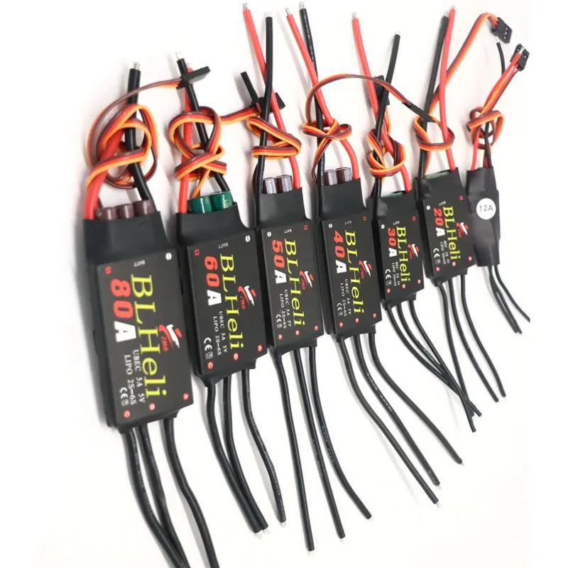 1-3 pezzi brushless ESC BLHeli 20A 30A 50A con UBEC per modello quadricottero aereo lancio multiasse fai da te FPV RC Drone