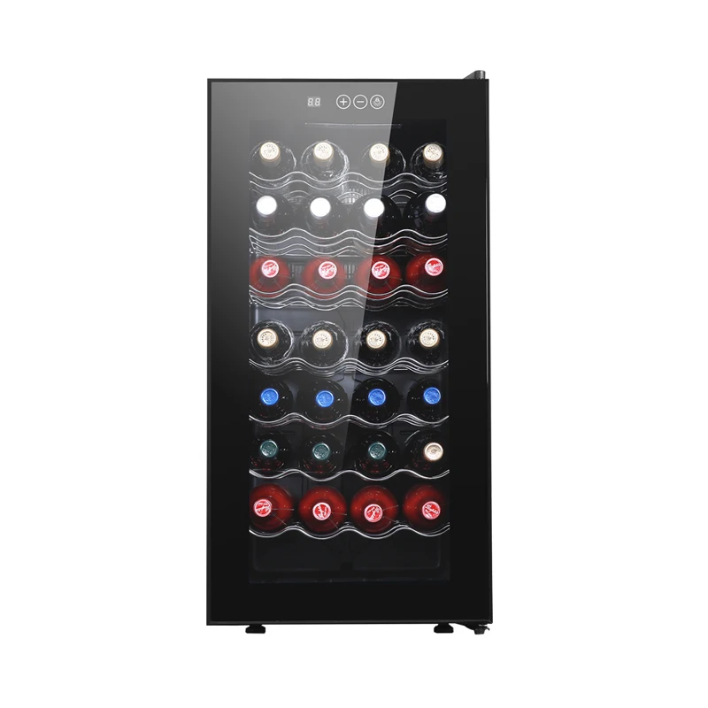 Hotel Bar Wine Cooler 78L 32 Bottles Wine Refrigerator Cabinet Fridge Freestanding