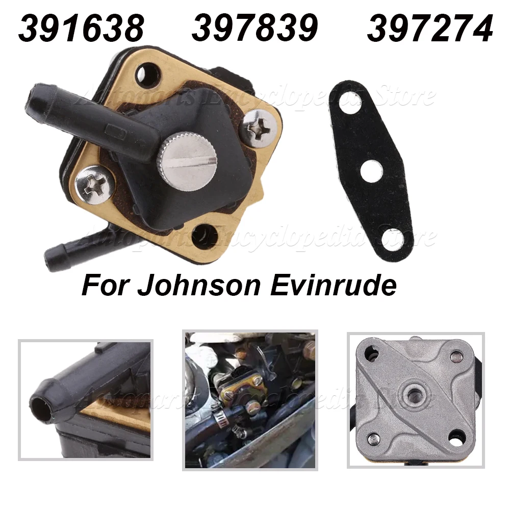 397839 The Fuel Pump Fits For Johnson Evinrude 395091 6HP 8HP 9.9HP 15HP 397274 Engine Seahorse Outboard  391638