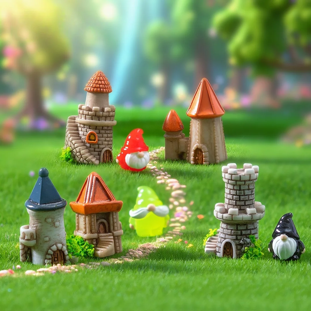 European-Style Vintage Castle Miniature - DIY Ornament for Terrarium & Micro Landscape Decor