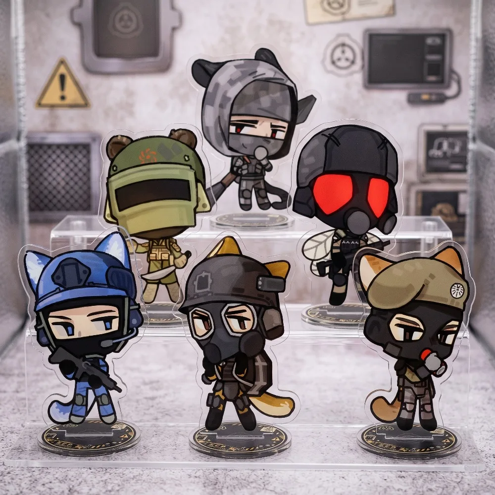 SCP Foundation MTF Nine-Tailed Fox Epsilon-11 10cm Acrylic Stand Double Sided Chibi Kemono Tactical Desktop Keychain Fan Gift