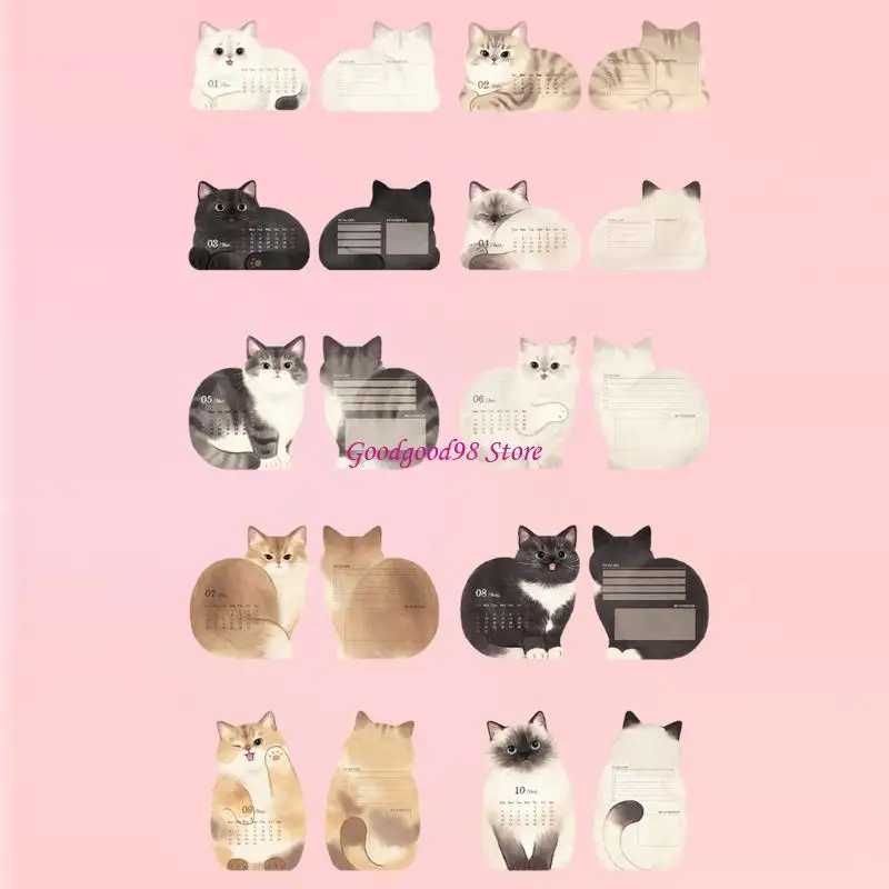 Animal Theme Daily Desk Calendar With Notes Space For Teachers