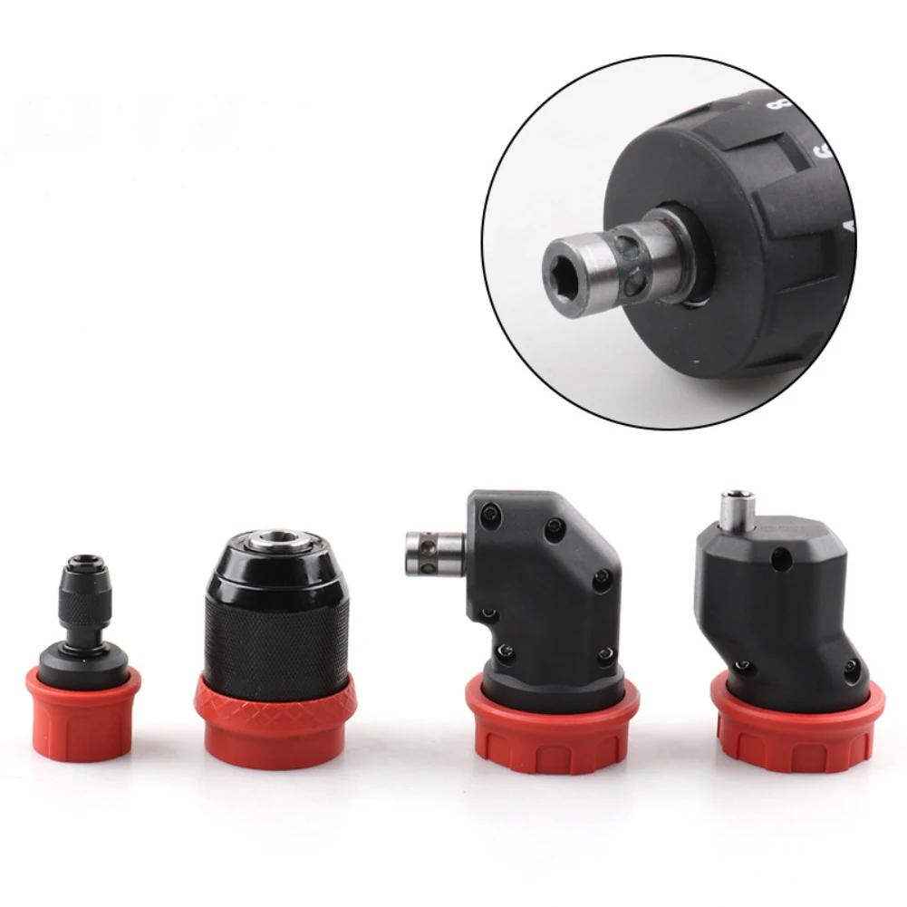 1pc Brushless Electric Drill Conversion Chuck Off-set Angle Adapter Quick Change Adapter For 6.35mm Bit Power Tool Accessories