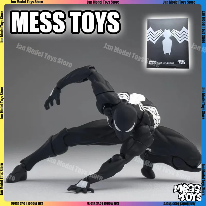 

In Stock Mess Toys Spiderman Black Suit Neighbor Symbiote Black Spider-Man Anime Action Figure Figurine Model Statue Gifts Toys