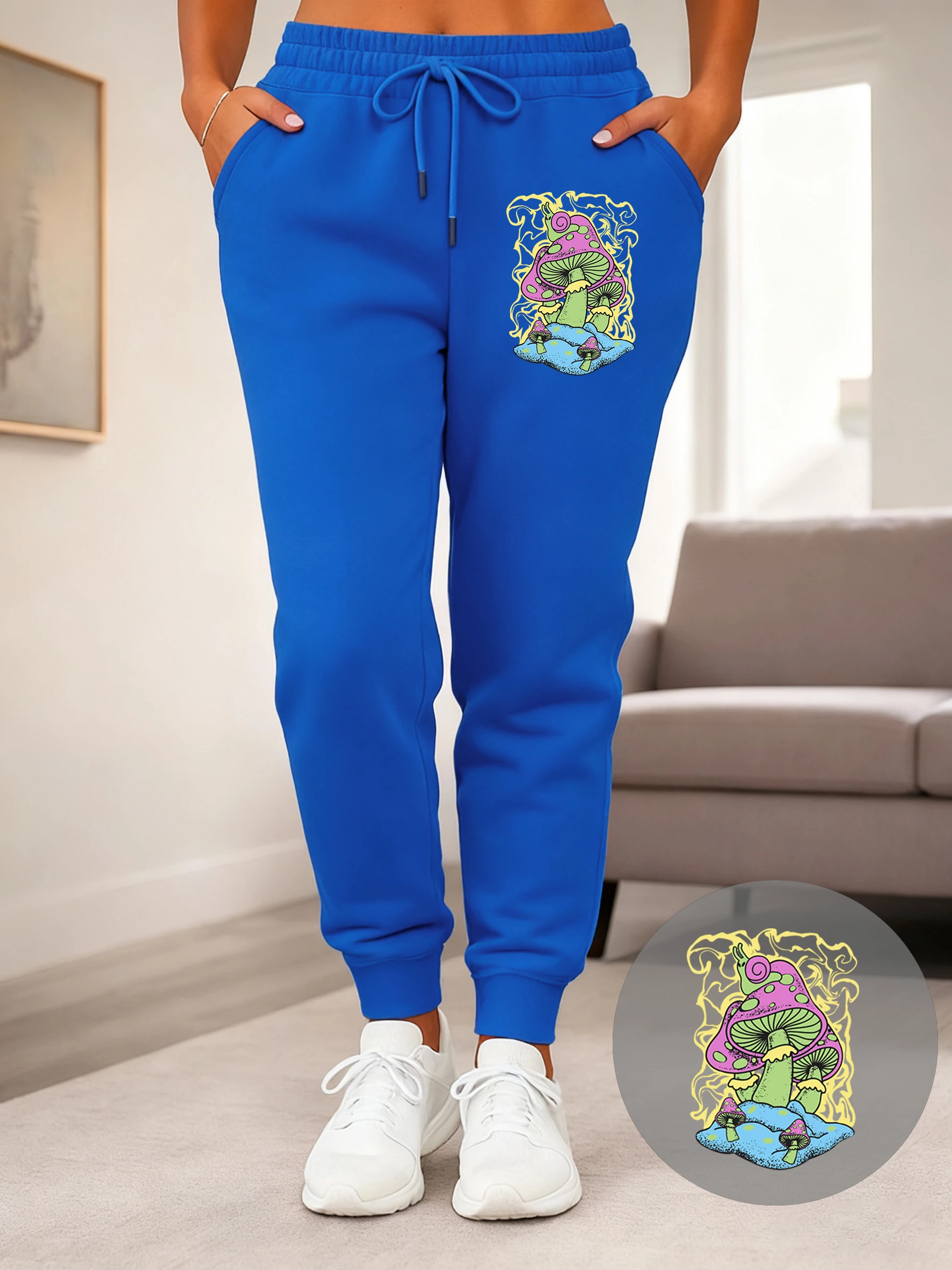 Mmortal Beauty Inside Butterfly Print Women Sweatpant Pocket Trousers Drawstring Pants Woman Fleece Hip Hop Autumn Jogging Pant