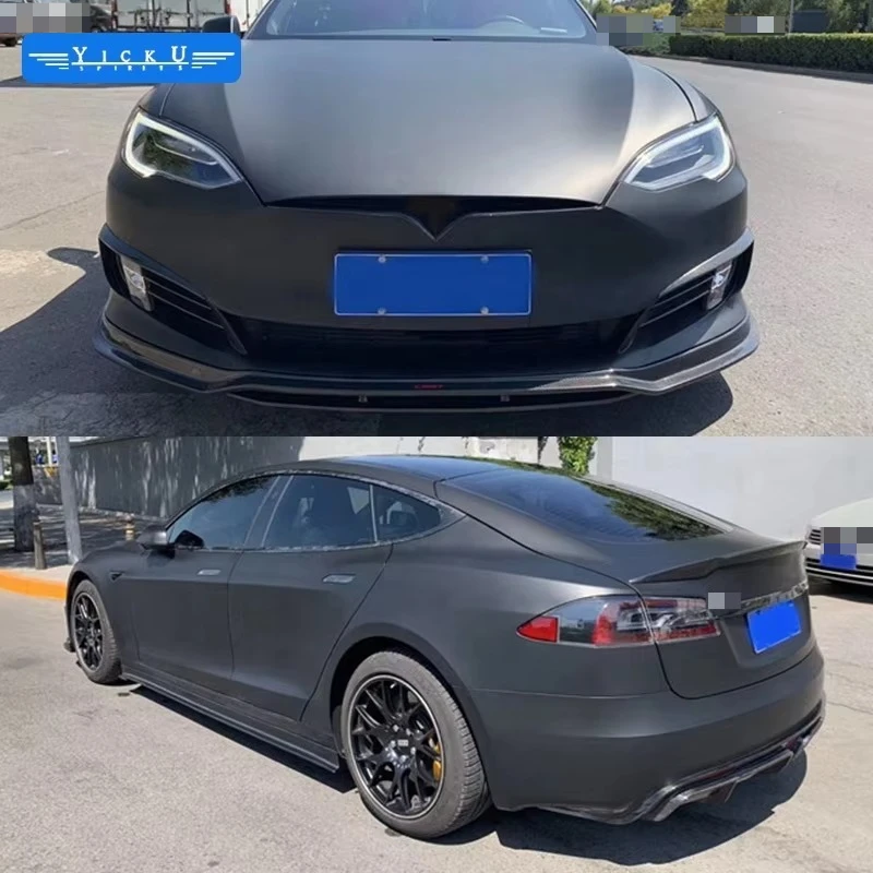 Custom Products Carbon Fiber Body Kit Front Bumper Side Skirt Rear Diffuser Spoiler 2016-2020 forTesla Model S