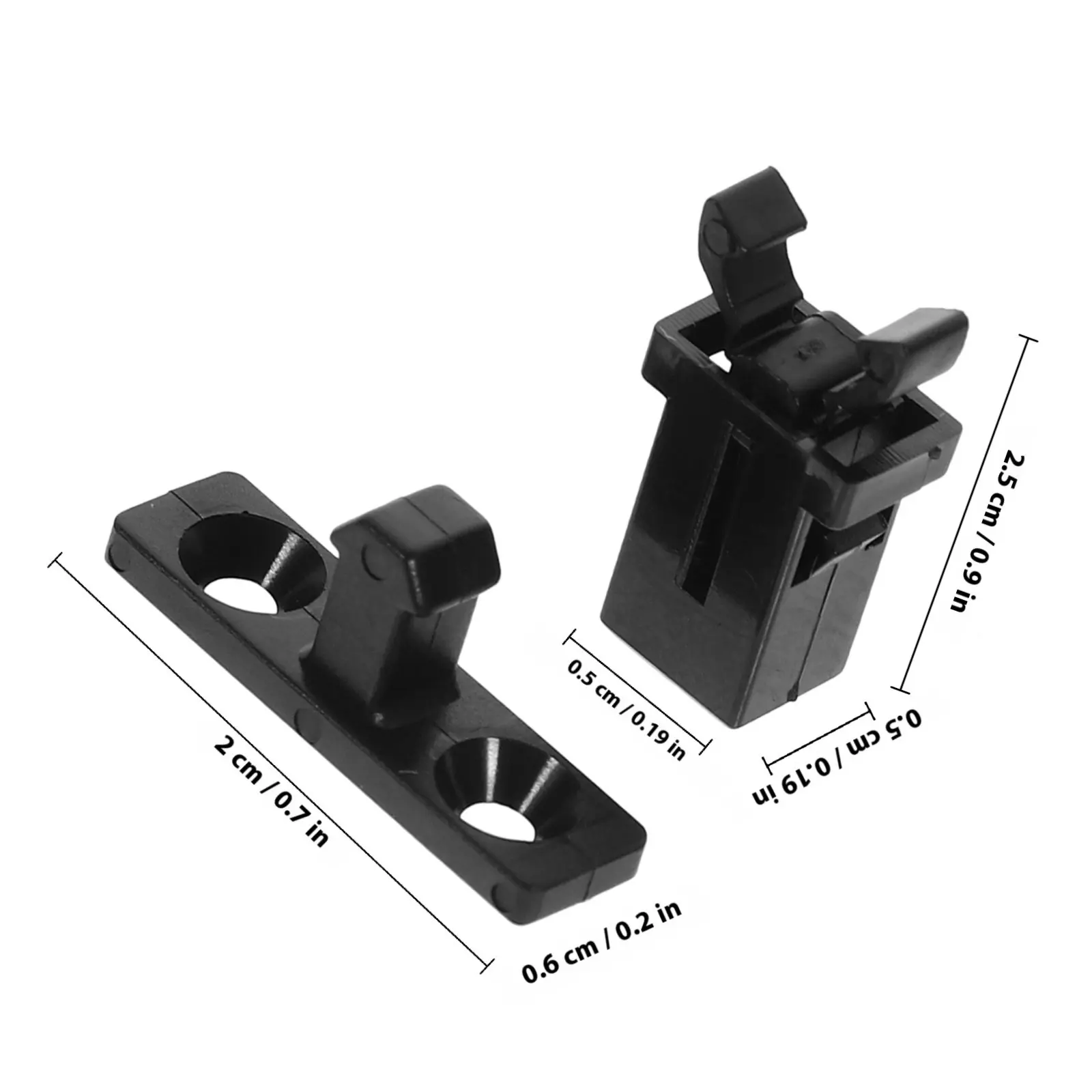 10Sets Spring Lock Buckle Push Latch for Trash Can Lid Door Cabinet Eyeglass Holder Toothpick Holder Fastening Replacement