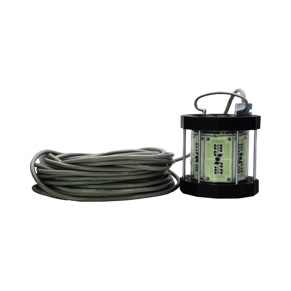 1000W LED Fishing Lamp IP68 Aluminium Material With Green Warm White Cold Blue Emitting Colors For Deep Sea Ocean Sea Fishing