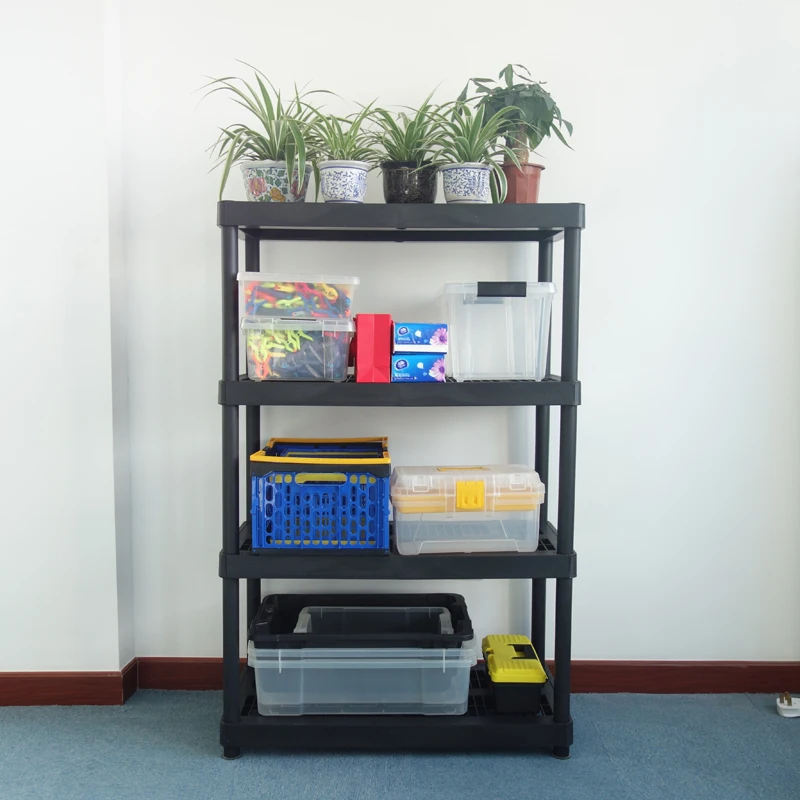 Super Load-bearing Simple Shelf Storage Plastic Group Device with Thickened Shelves