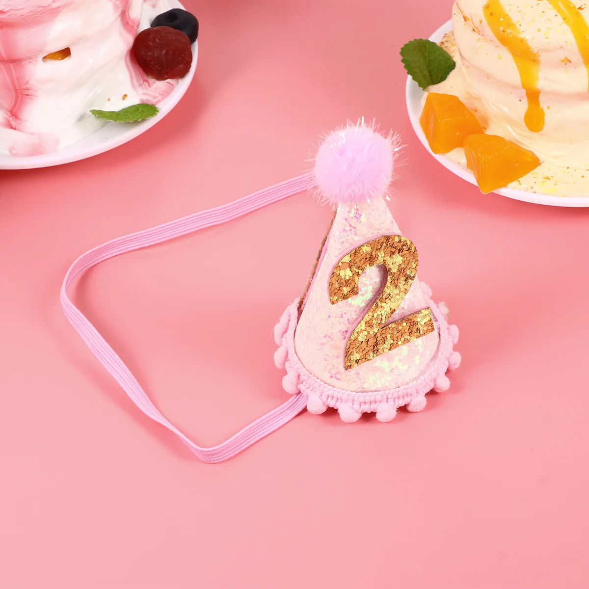 

Hair Accessories Birthday Hat Baby Girl Toddler Kids Party Hats Headdress for Girls