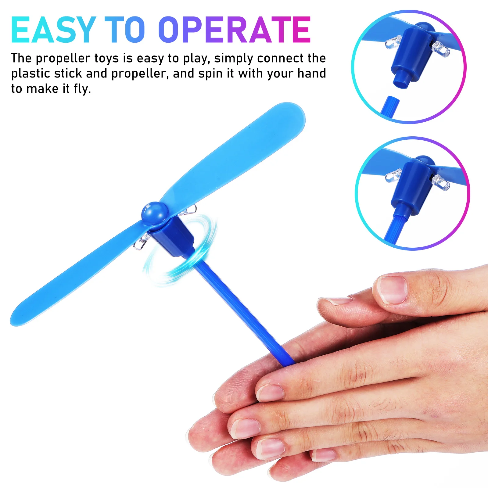 

24 Pcs Colorful Led Bamboo Dragonfly Flying Toys Propeller Toy Outdoor Fun Kids Party Favor