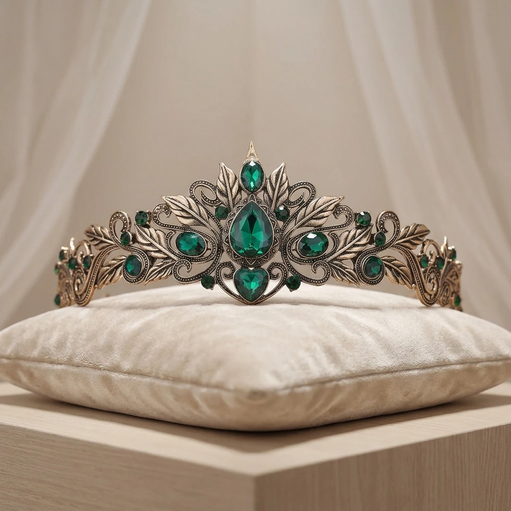 Bridal Crown Rhinestone Pageant Tiaras Baroque Vintage Style Hair Accessory for Wedding Party Performance Hair Jewelry Gift