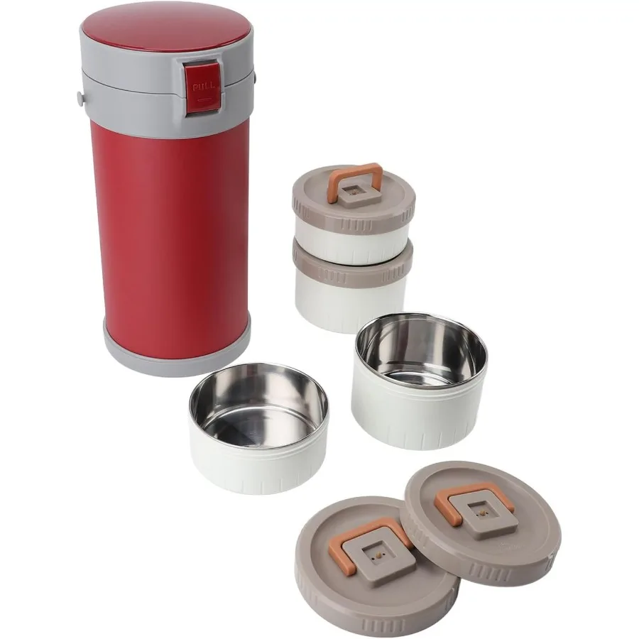 

Изолированная коробка для микроволновой печи, герметичная, штабелируемая, 2,9 л, с ремешком-ручкой для школы (красная)