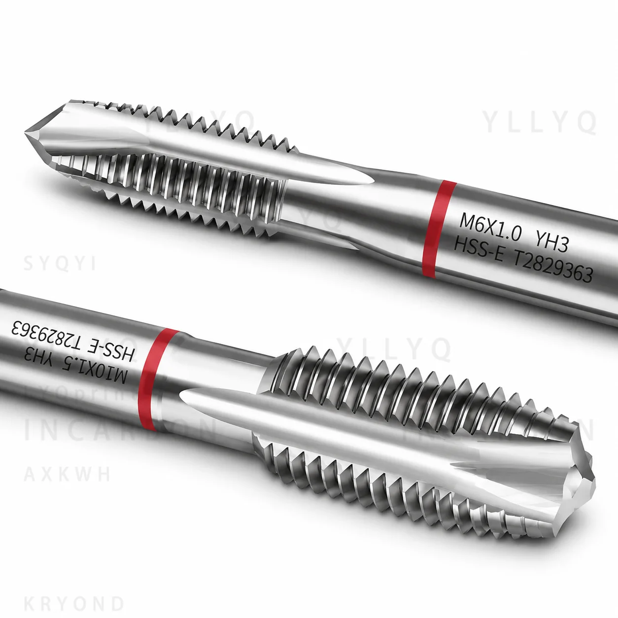 1PCS/5PCS YG HSSE Spiral Point Tap T2829 M1-M10 Metric Machine Screw Thread Tap M1 M2 M3 M4 M5 M6 M8 M10 with Red Circle