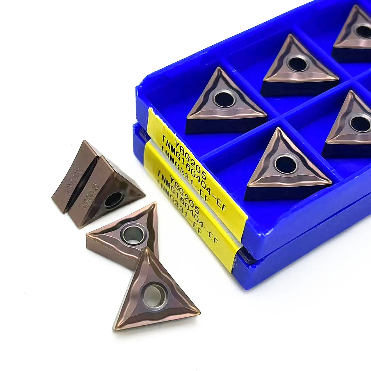 TNMG160404 EF YBG205 TNMG160408 EF YBG205 CNC Machine Lathe Cutter Carbide Inserts External Turning Tools Wear Resistant Blades