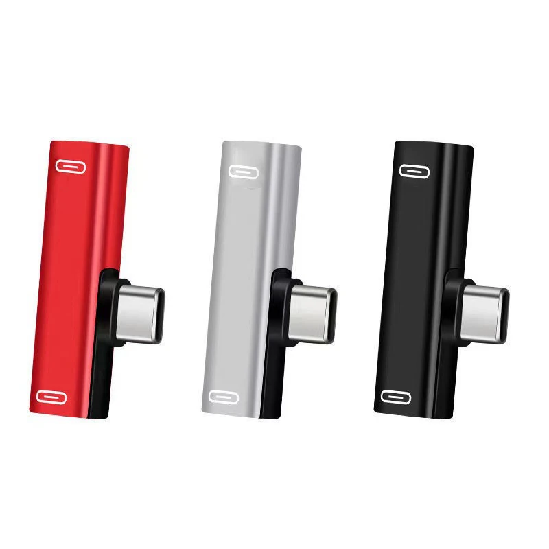 

1-10PCS 3 In 1 USB C To Type-C Adapter USB Type C Charging Cable Charger Earphone Converter For Xiao Mi 8 Mi 6 Headphone Adapter