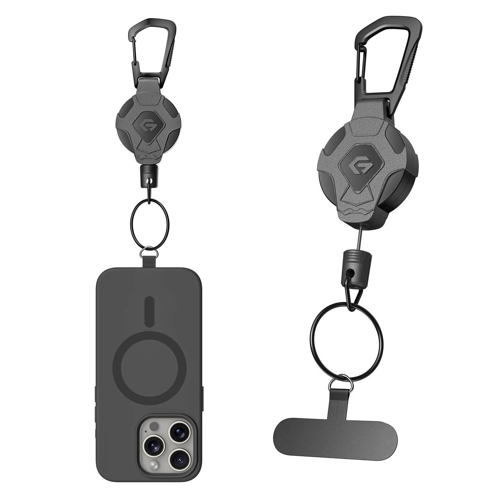 GITFOS Retractable Keychain with Phone Clip and Retractable Rope Key Ring