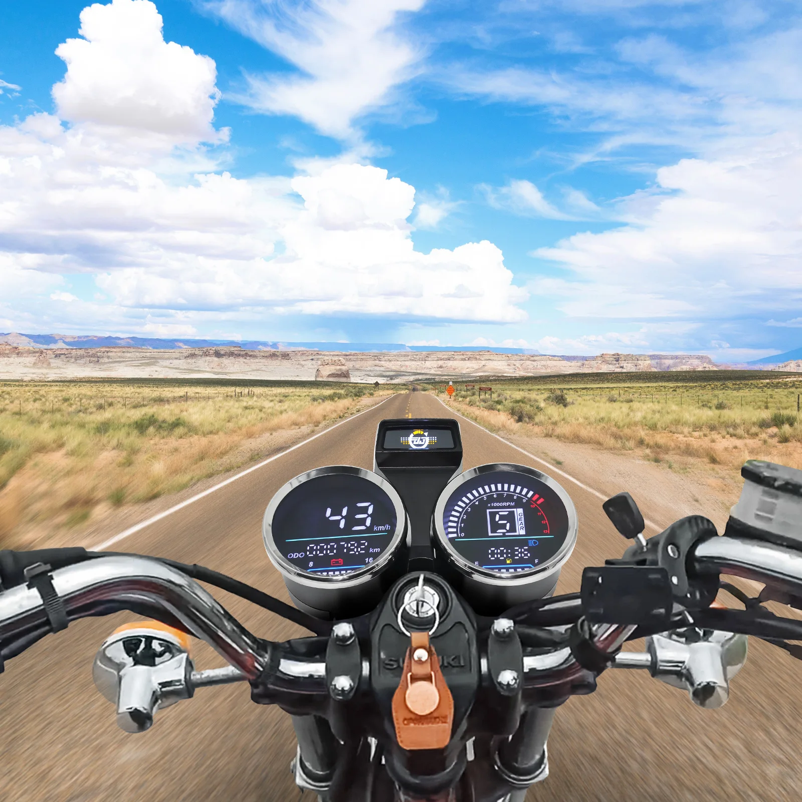 For Suzuki Digital Speedometer Motorcycle Speed Tachometer For
