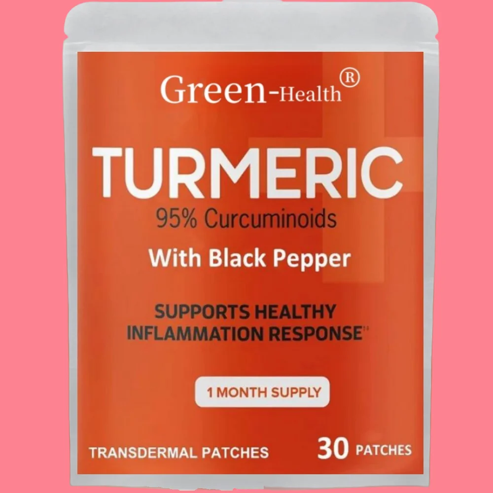 30 Patches Turmeric Curcumin with Black Pepper Transdermal Patches Enhanced Absorption, Joint Support