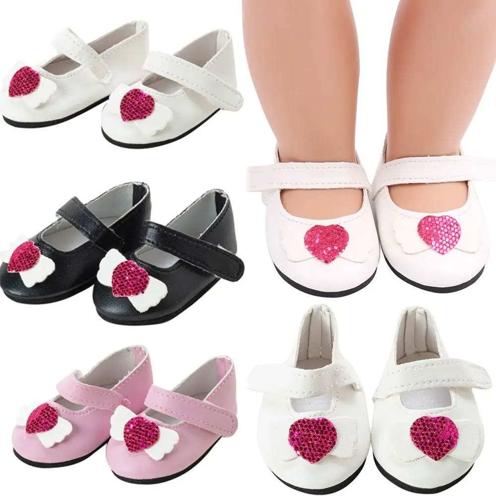 7cm Baby Doll Shoes Fashion Cute PU Leather Doll Cosplay Accessories Handmade Cartoon PU Leather Shoes for 18Inch Doll