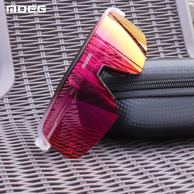 

MOEG UV400 Protection Sports Sunglasses Half frame Cycling Glasses MTB Bicycle Eye Wear Anti- UV Biking Sunglasses