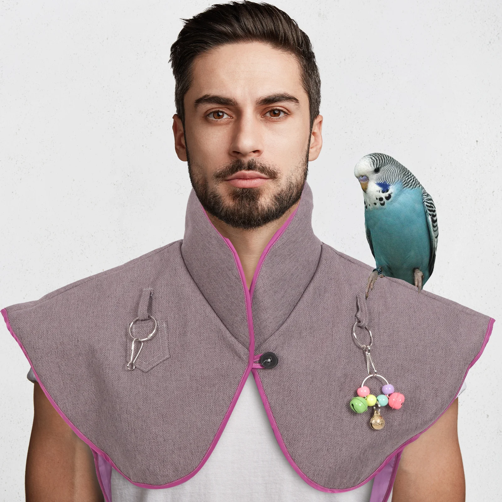 

Parrot Anti-Scratch Shoulder Shawl Thickened Cotton Linen Fabric Bird Diaper Pad For Parrot Training Shoulder Protector Poop