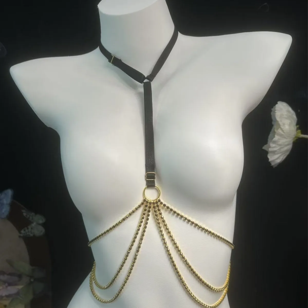 

2025 новые сексуальные цепочки для тела, поясной ремень с подвесными цепочками на шею, модные украшения для мужчин, готические сексуальные аксессуары для тела для взрослых