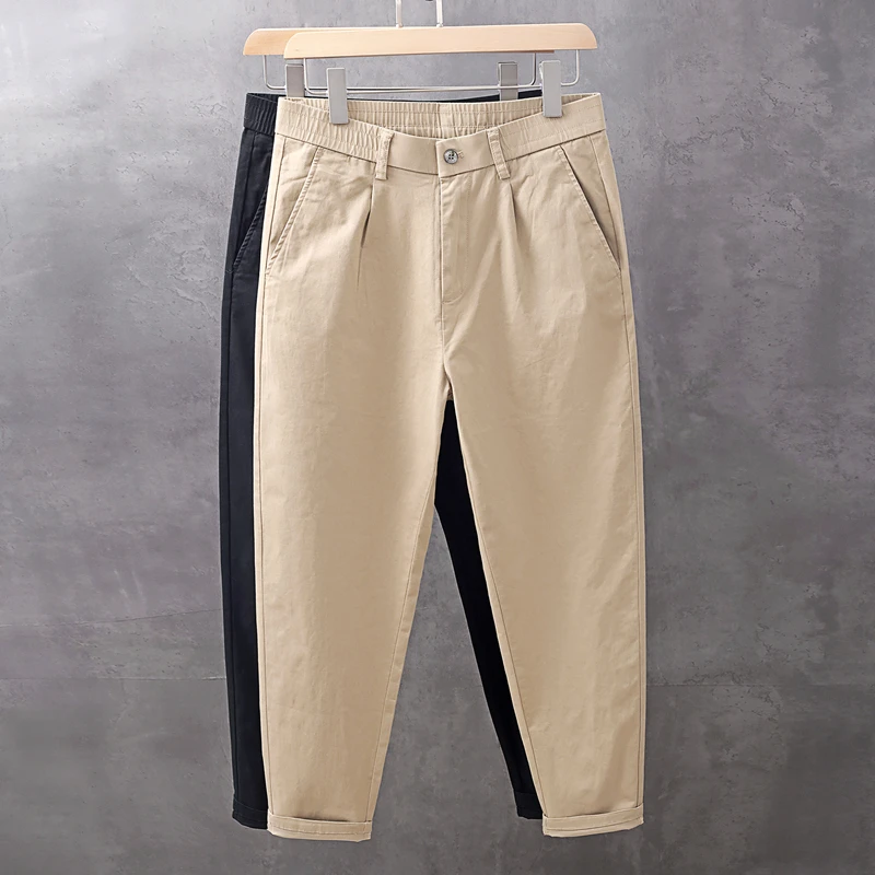 

Летние новые мужские повседневные брюки: прямые, тонкие, укороченные (до щиколотки), сетчатая версия, модные, больших размеров, универсальные, из чистого хлопка, для молодежи, на каждый день