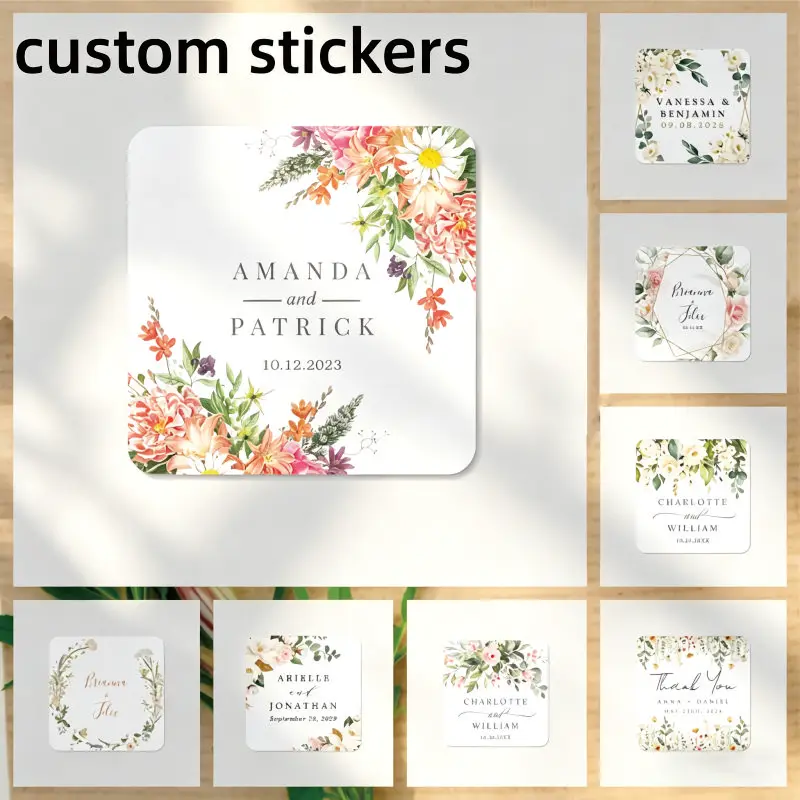 

Customized wedding stickers, customized wedding labels, personalized sealing stickers, and party decoration supplies