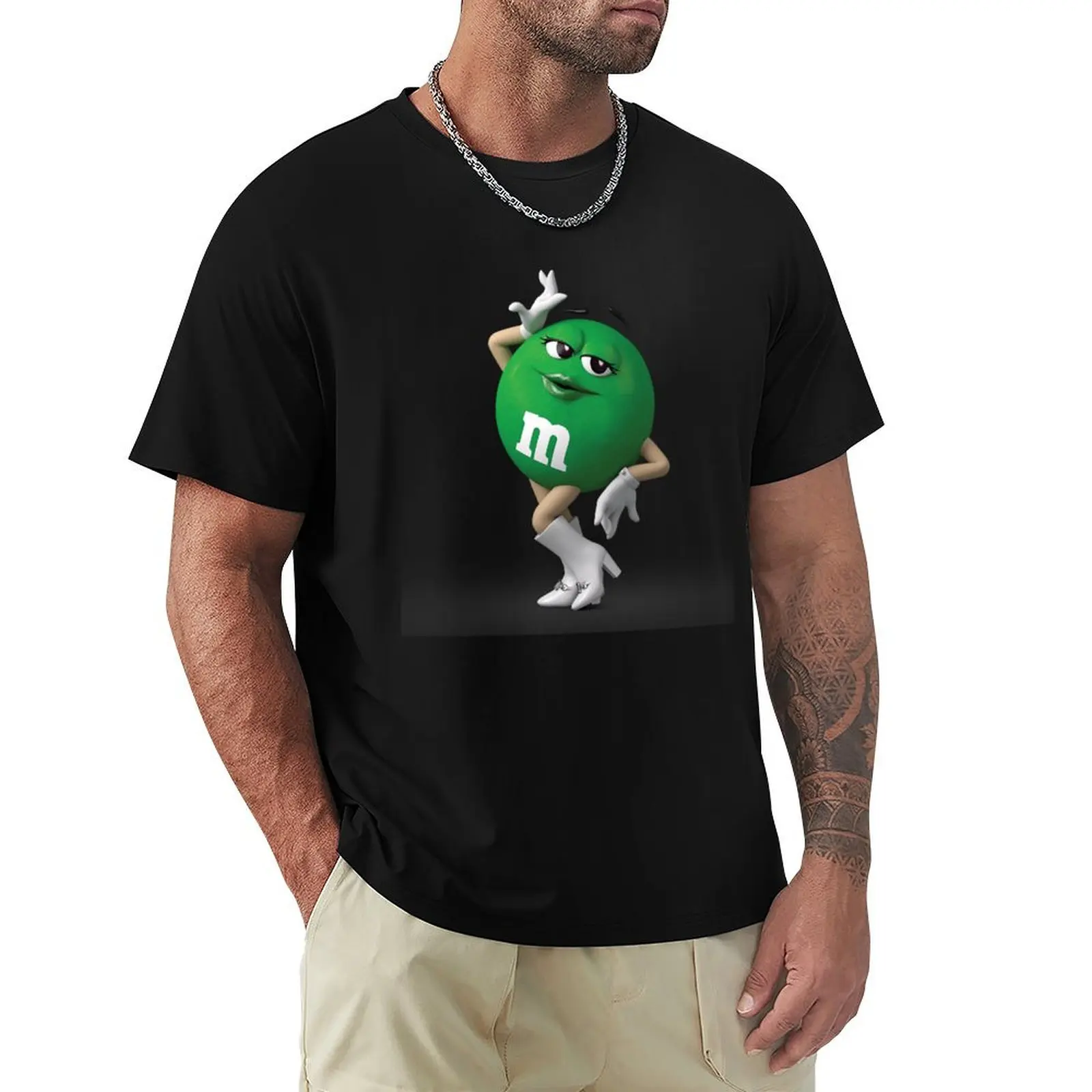 

Green M&M T-Shirt baggy shirts boys animal print anime t shirts heavy weight t shirts for men