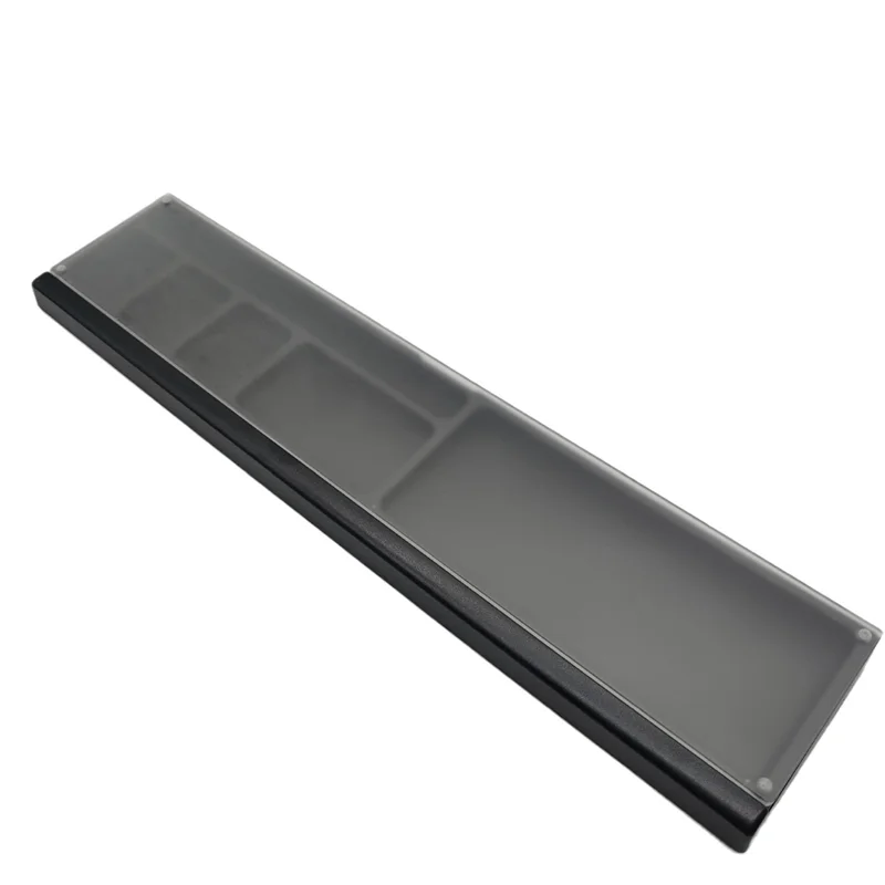 キーボードリストレストパッド人間工学に基づいたデスクトップ収納ボックス簡単なタイピング痛みを軽減ゲーマー学生のための透明な蓋簡単なインストール