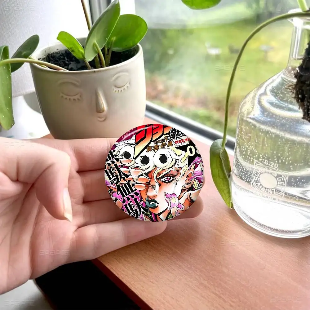 Anime JoJo Bizarre Adventure 58mm Cute Anime Figure Icon Badge Handmade Tinplate Brooch for Backpack Clothes Chest Ornament - view 4